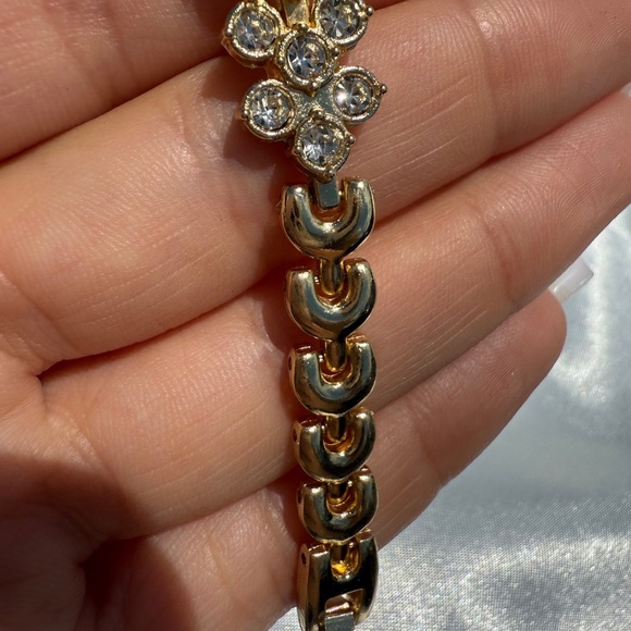 Classic Panthere Vintage classy Gold Chain Bracelet Zircon/waterproof